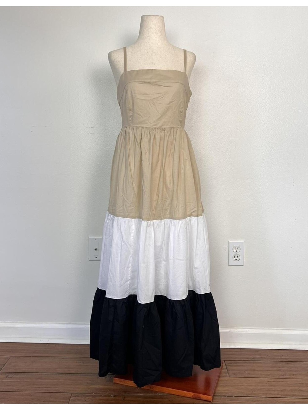 J. Crew Factory Square-Neck Tiered Dress. Size 4